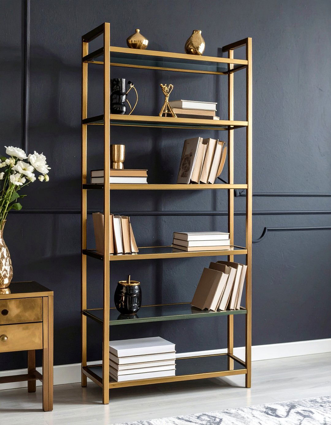 The Etagere Bedroom Bookshelf Display - 30 bedroom bookshelf ideas