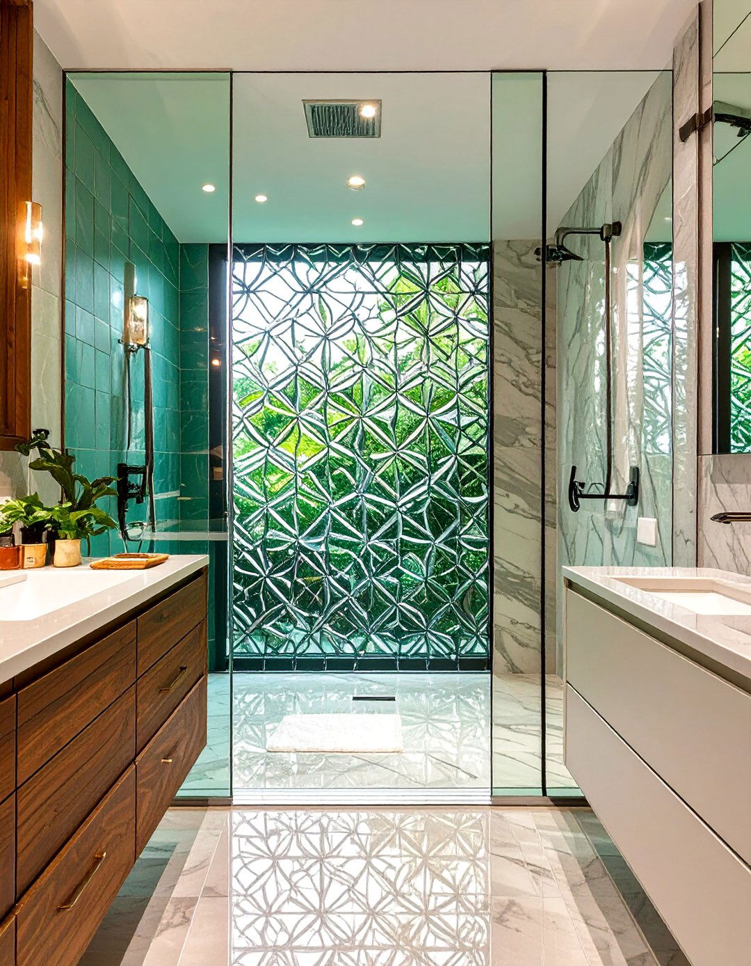 The Etched Glass Bathroom Door - 30 bathroom door ideas