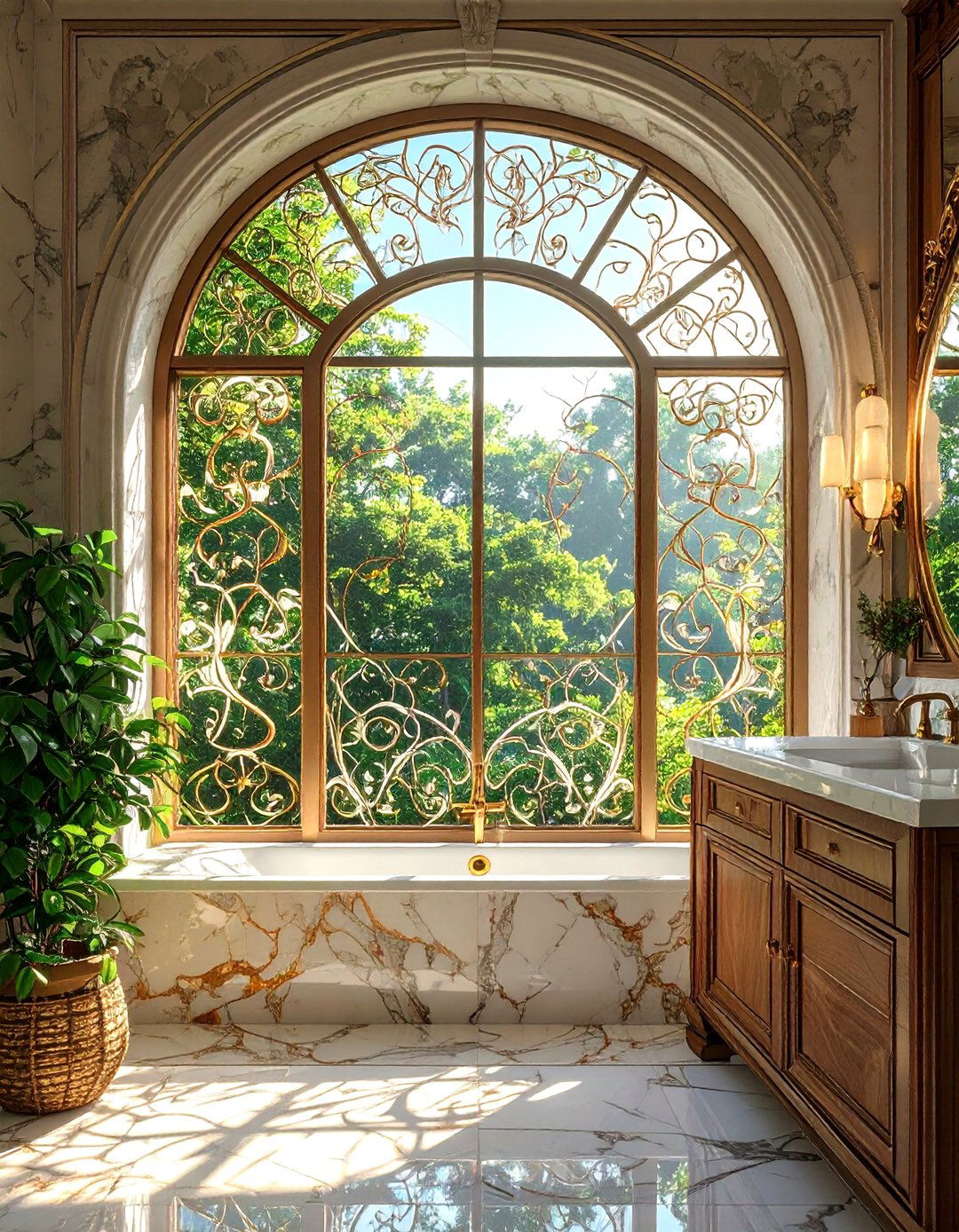 The Etched or Sandblasted Glass Design - 30 bathroom window ideas