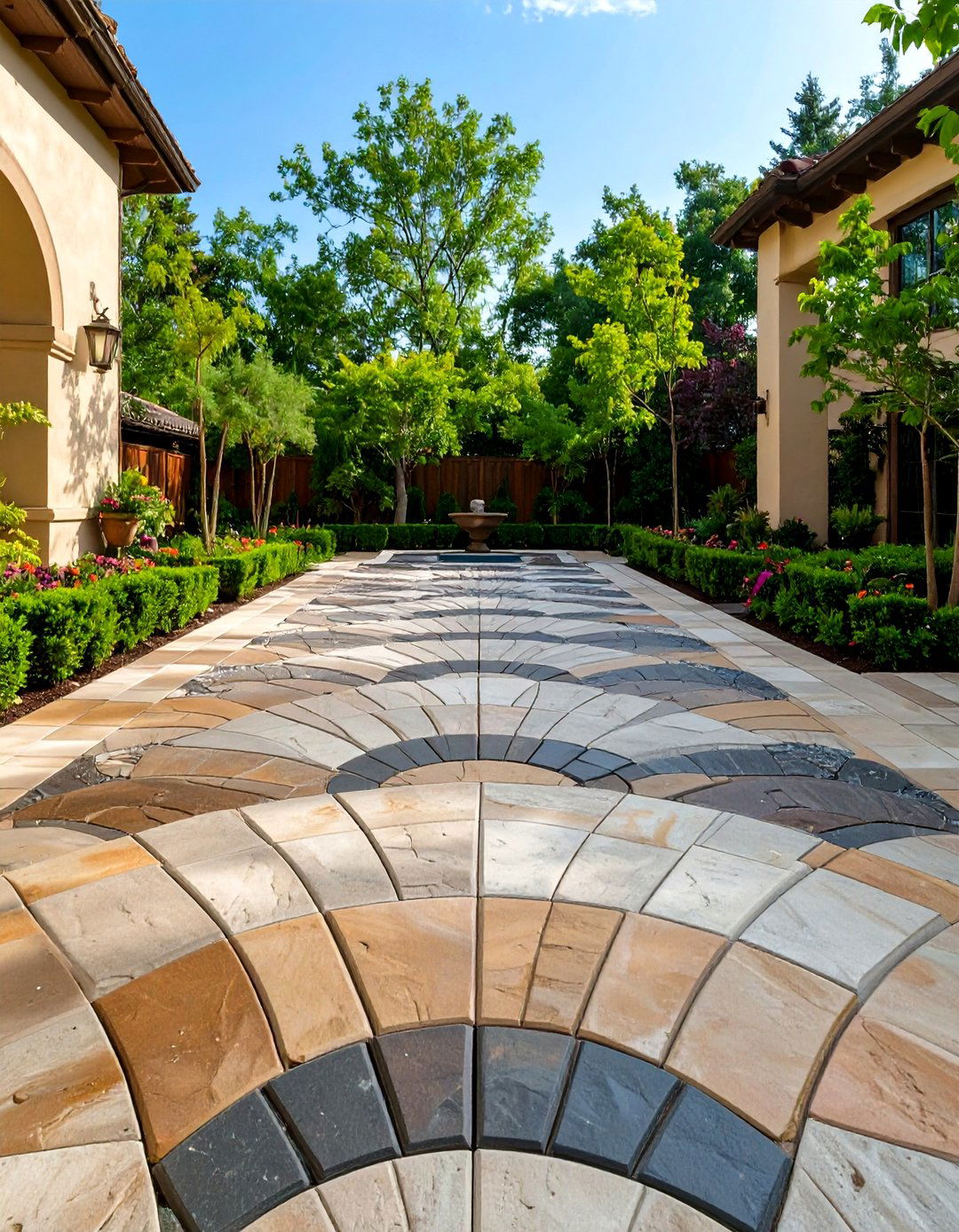 The European Fan Paver Pattern - 30 backyard pavers ideas