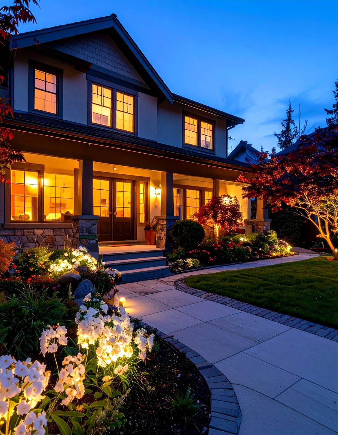 The Evening Ambiance Garden - 30 front yard garden ideas