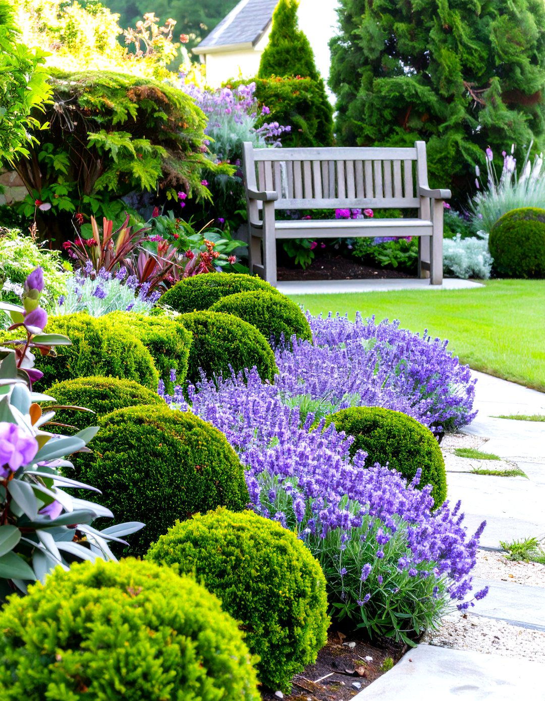 The Evergreen Structure Garden - 30 low maintenance cottage garden ideas