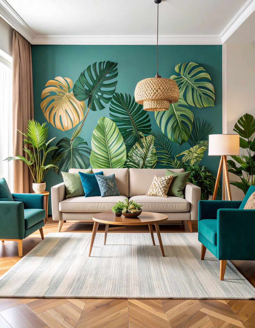 The Expansive Botanical Mural - 30 large wall decor ideas