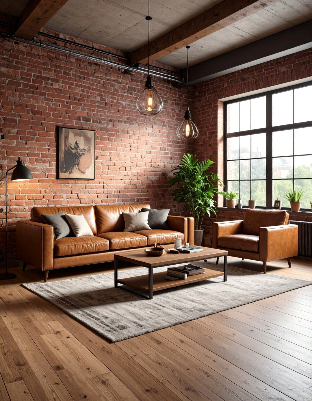 The Exposed Brick Wall Loft - 30 70s interior design ideas