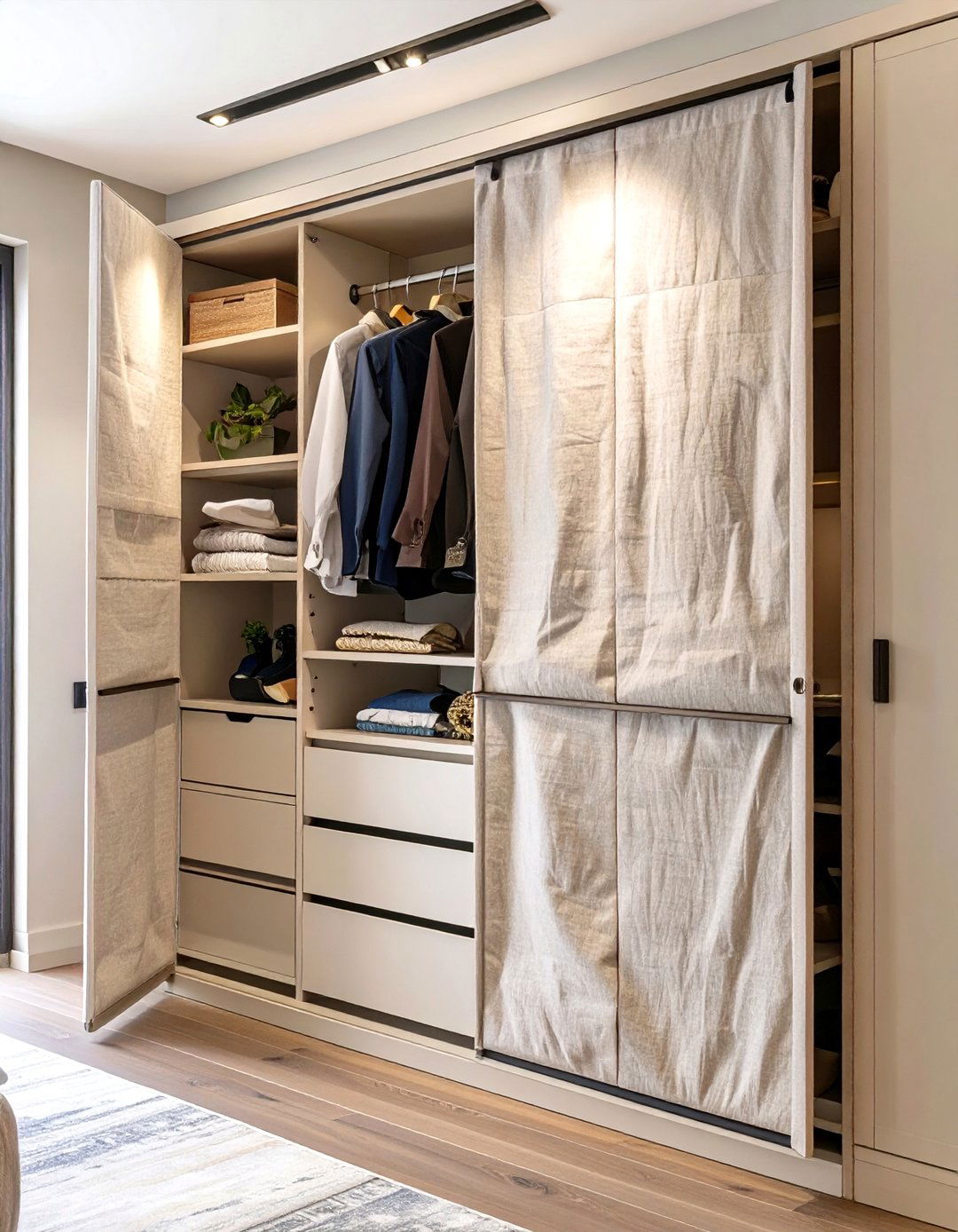 The Fabric Fronted Closet System - 30 closet system ideas