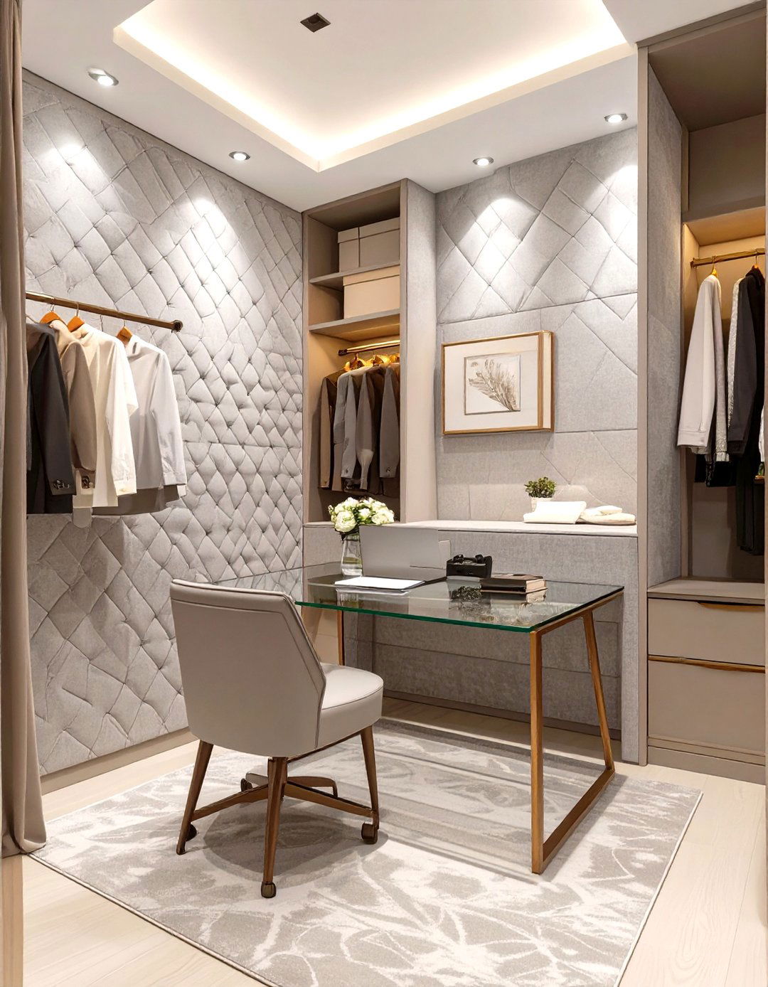 The Fabric Lined Boutique Office - 30 closet desk ideas