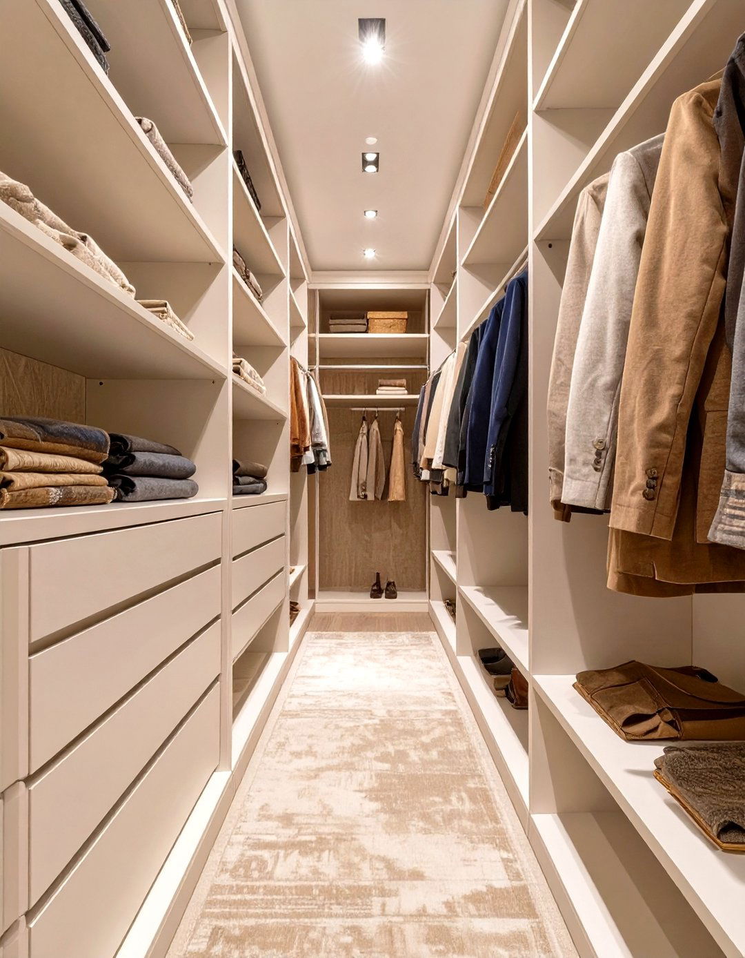 The Fabric Lined Closet - 30 narrow walk in closet ideas