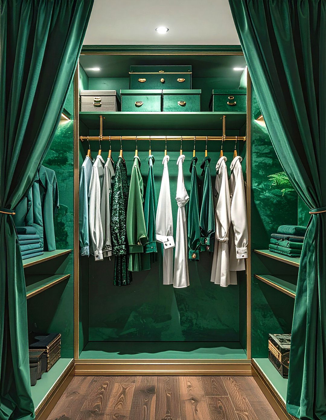 The Fabric Lined Jewel Box Closet - 30 narrow closet ideas