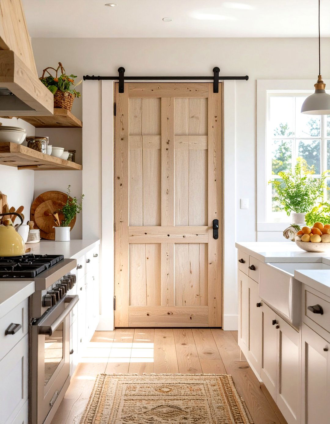 The Fabric Paneled Pantry Door - 30 hidden small walk in pantry ideas