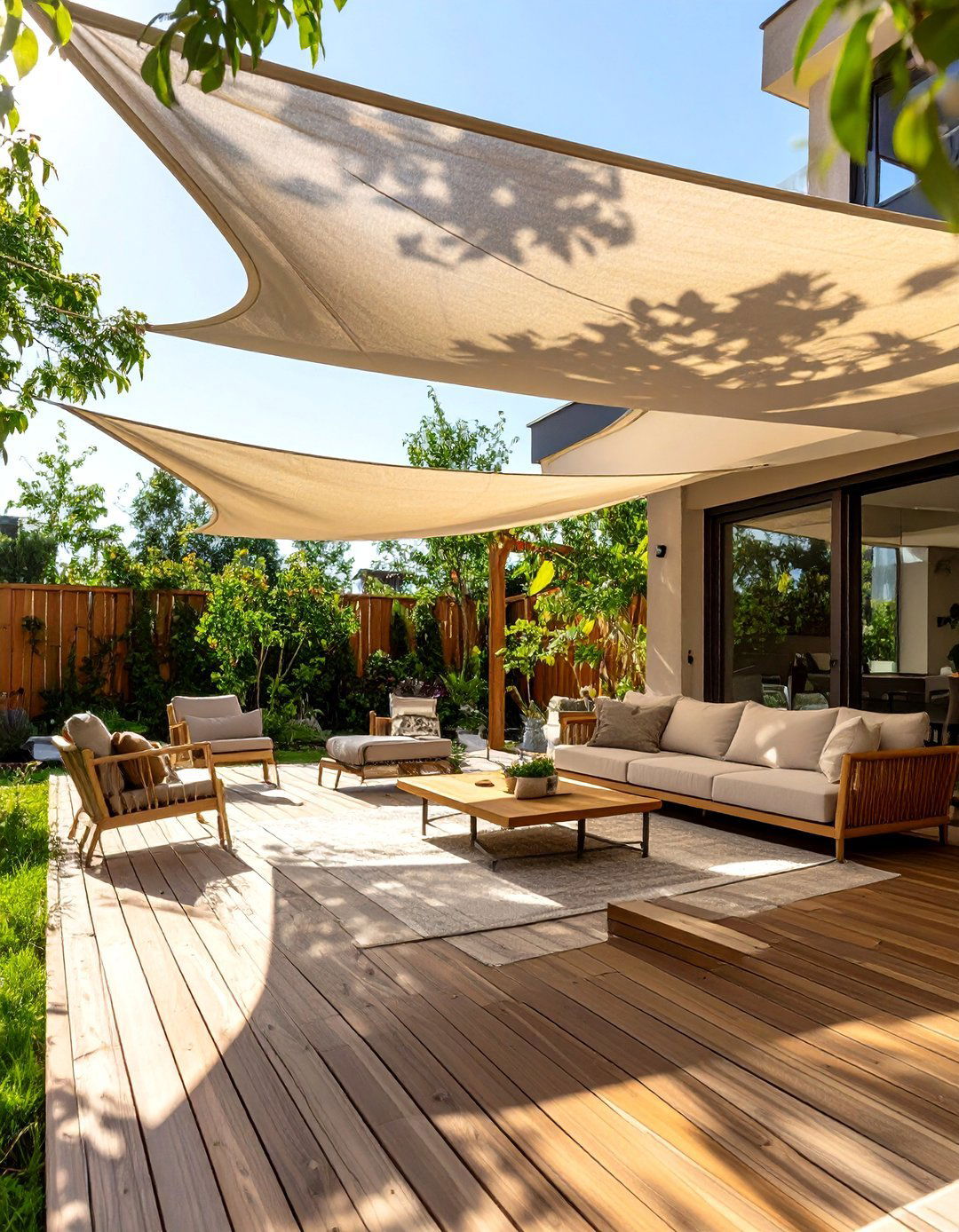 The Fabric Sail Canopy Deck - 30 deck ideas with roof