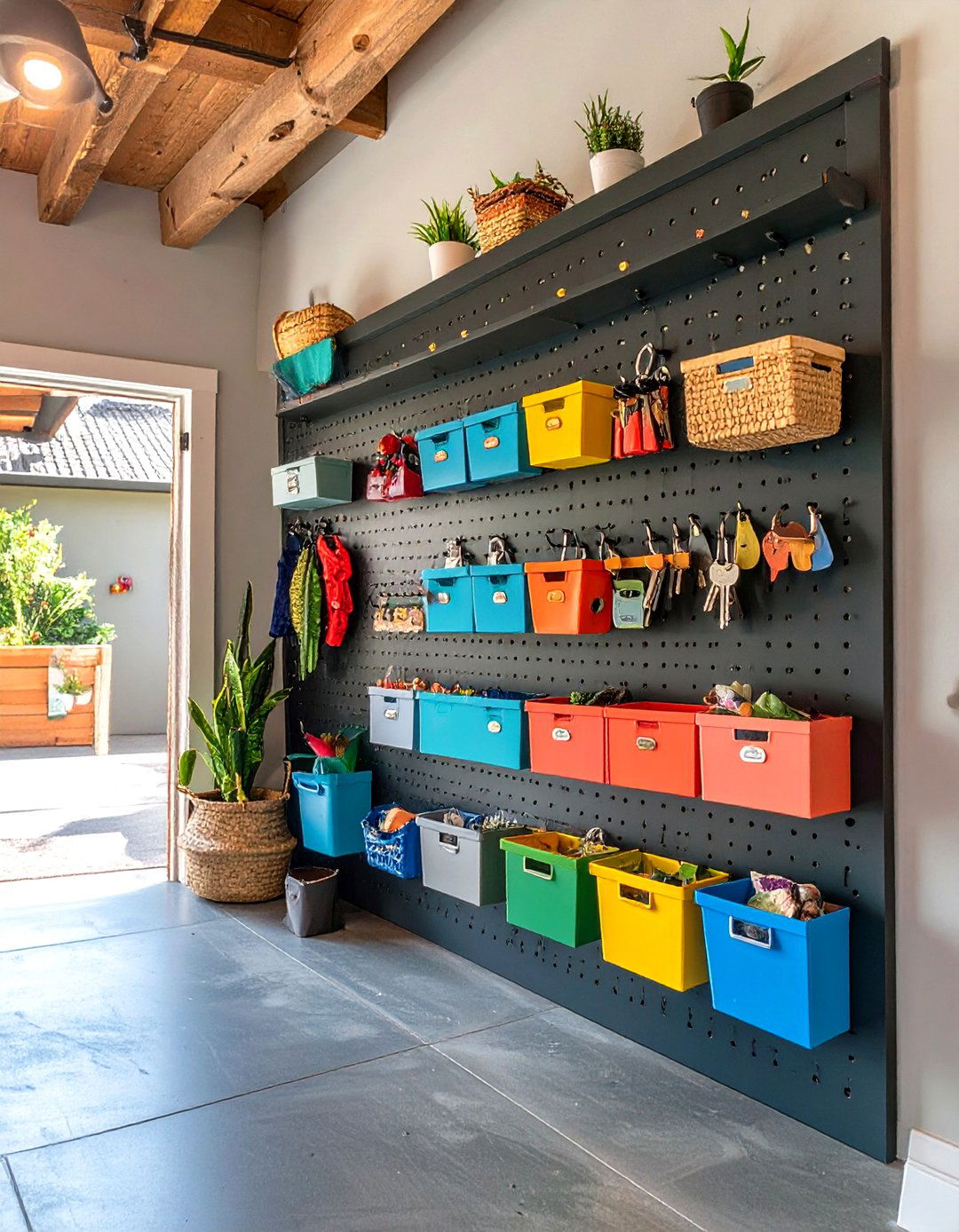 The Family Command Center Garage Pegboard - 30 garage pegboard ideas