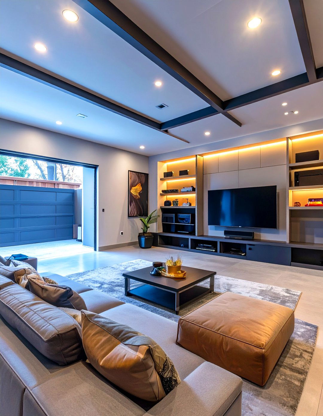 The Family Entertainment Den Garage - 30 garage makeover ideas