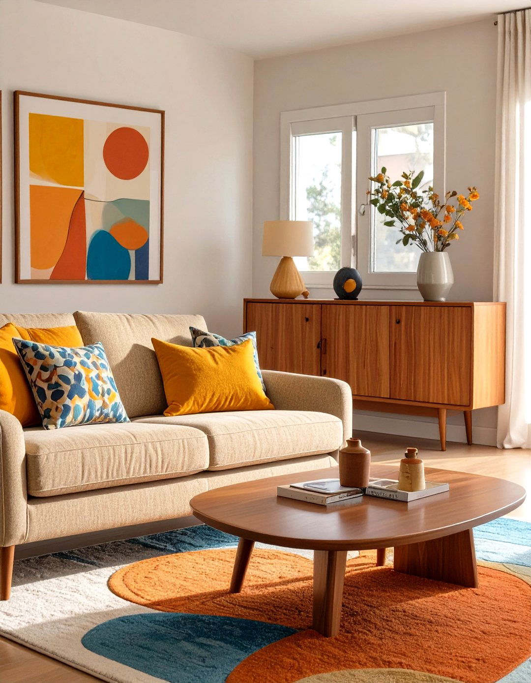 The Family Friendly Durable Living Room - 30 mid century living room ideas