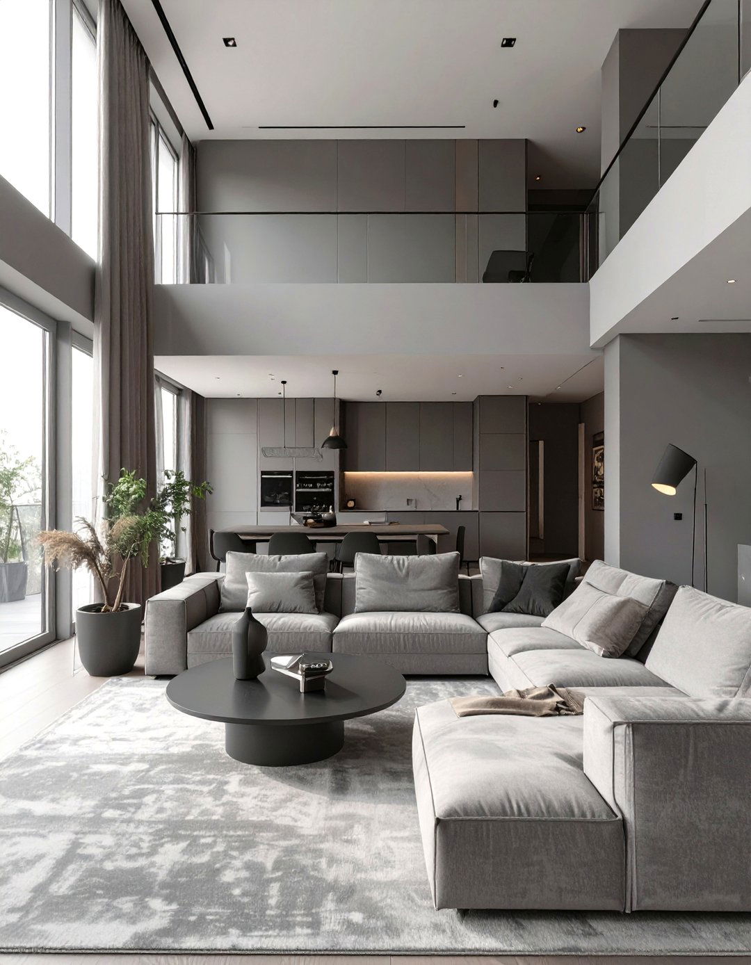 The Family Friendly Living Room with a Play Loft - 30 high ceiling living room ideas