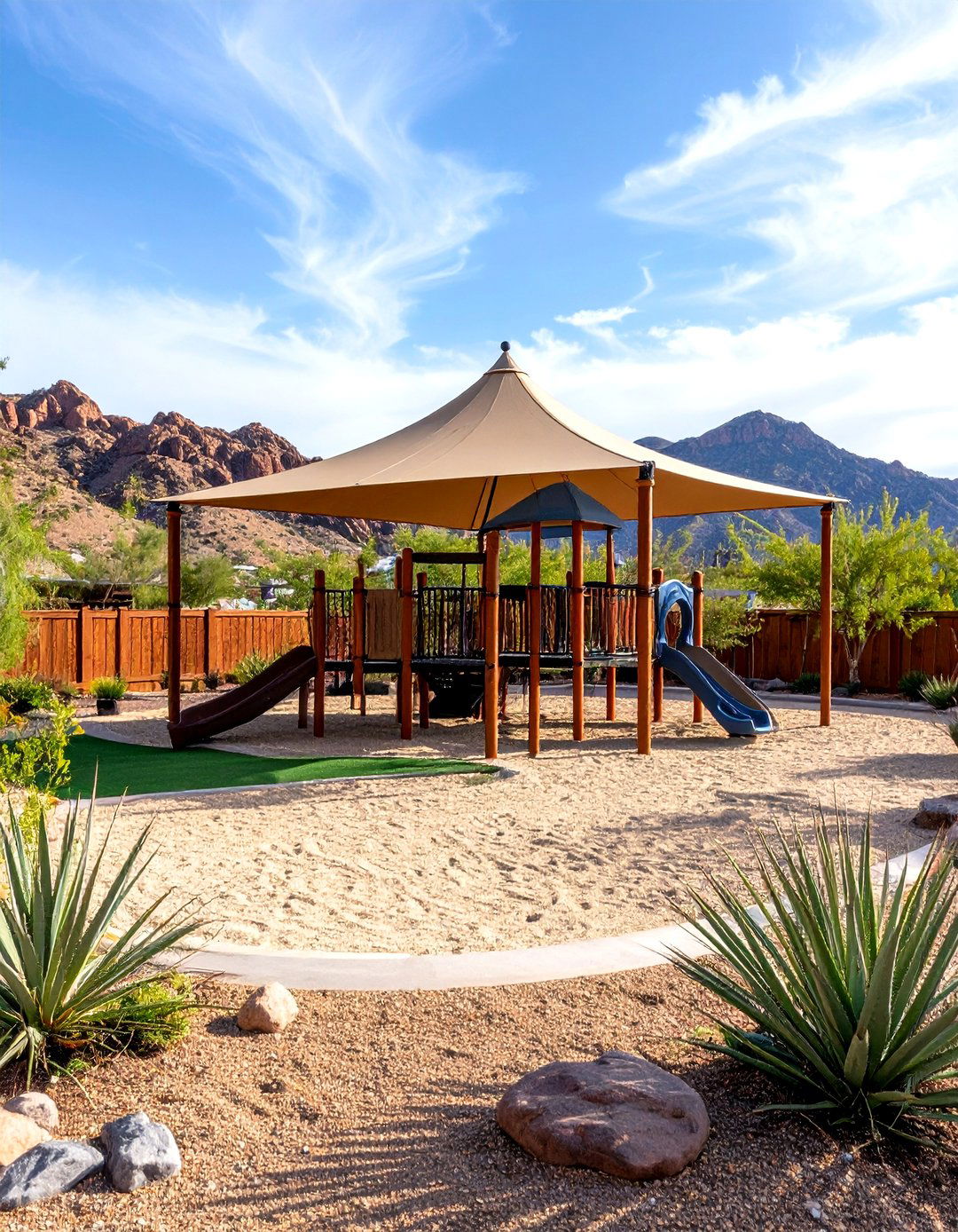 The Family Friendly Play Zone - 30 desert landscaping ideas