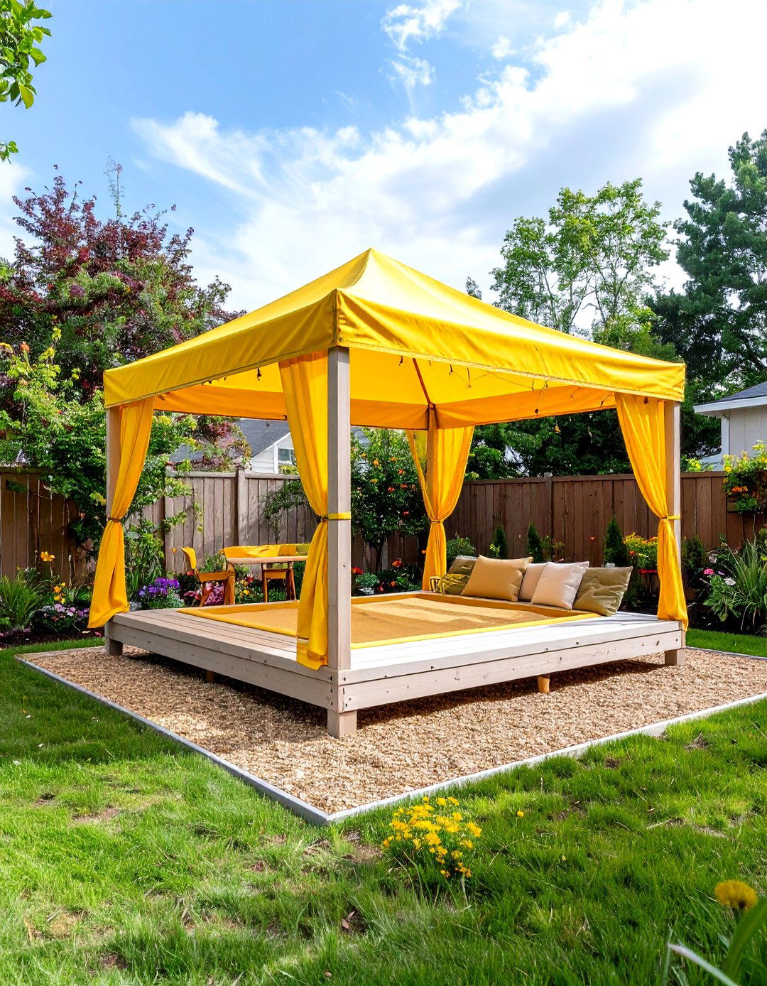 The Family Friendly Play Zone Canopy - 30 backyard canopy ideas
