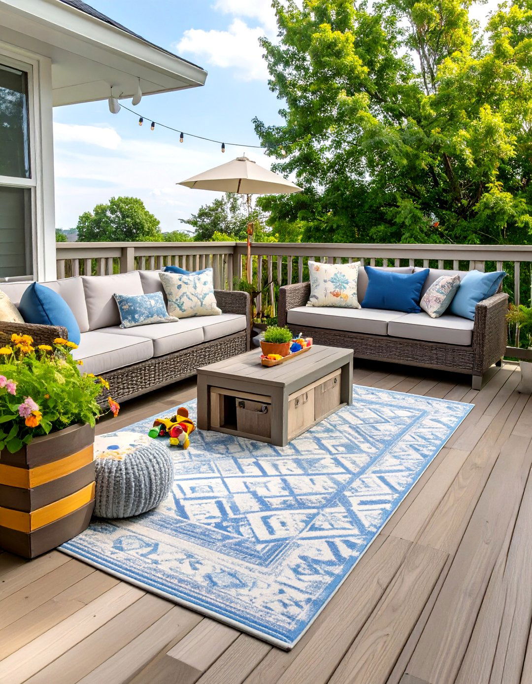 The Family Friendly Play Zone Deck Layout - 30 deck furniture layout ideas