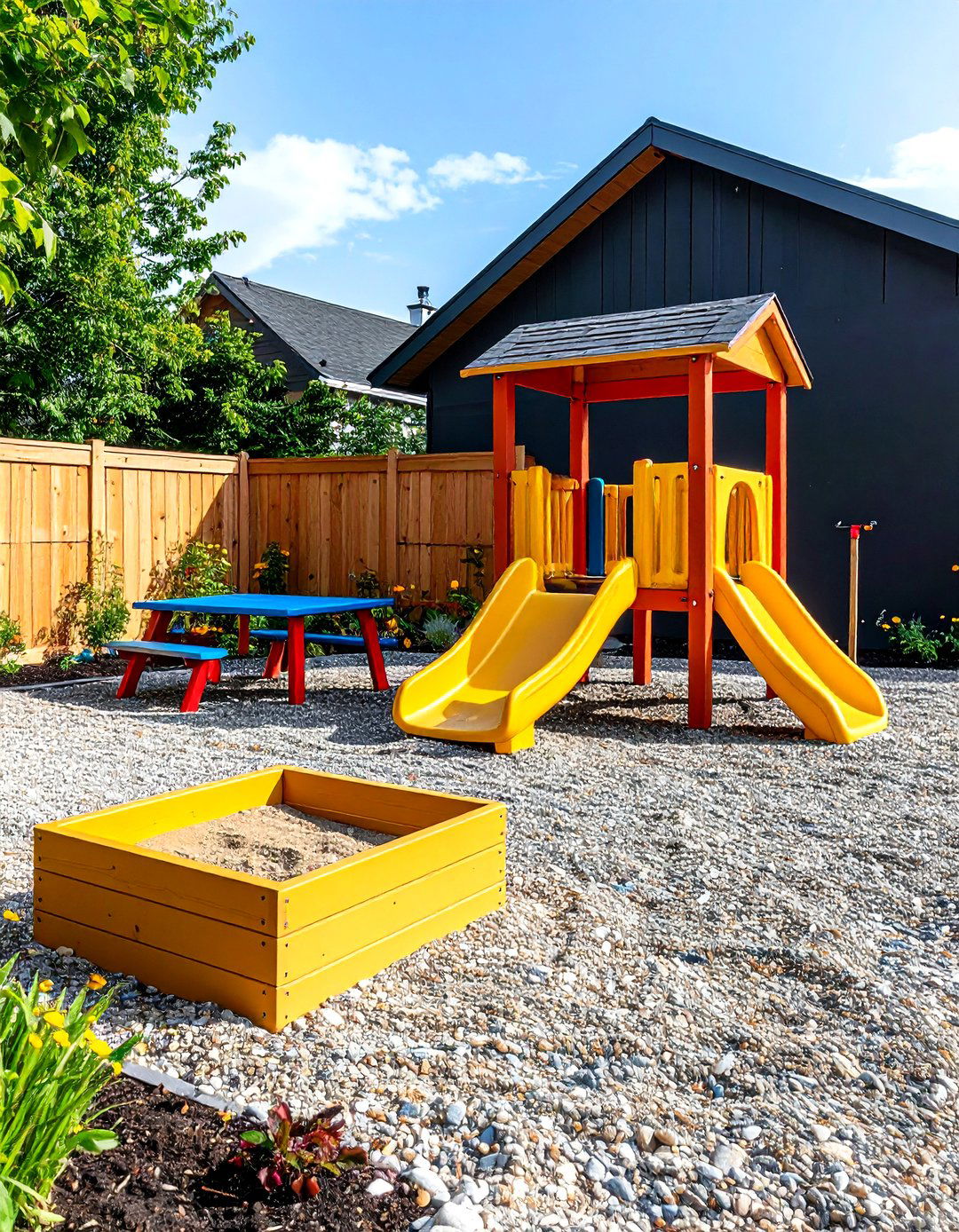 The Family Friendly Play Zone Gravel Patio - 30 gravel patio ideas