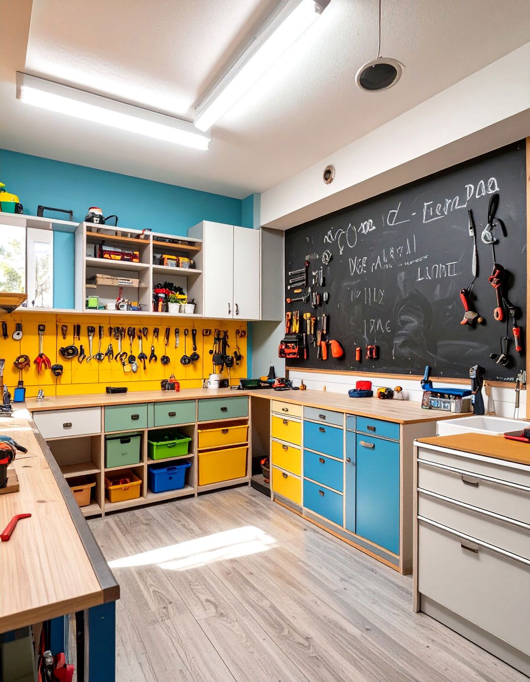 The Family Friendly Project Garage Shop - 30 garage shop ideas
