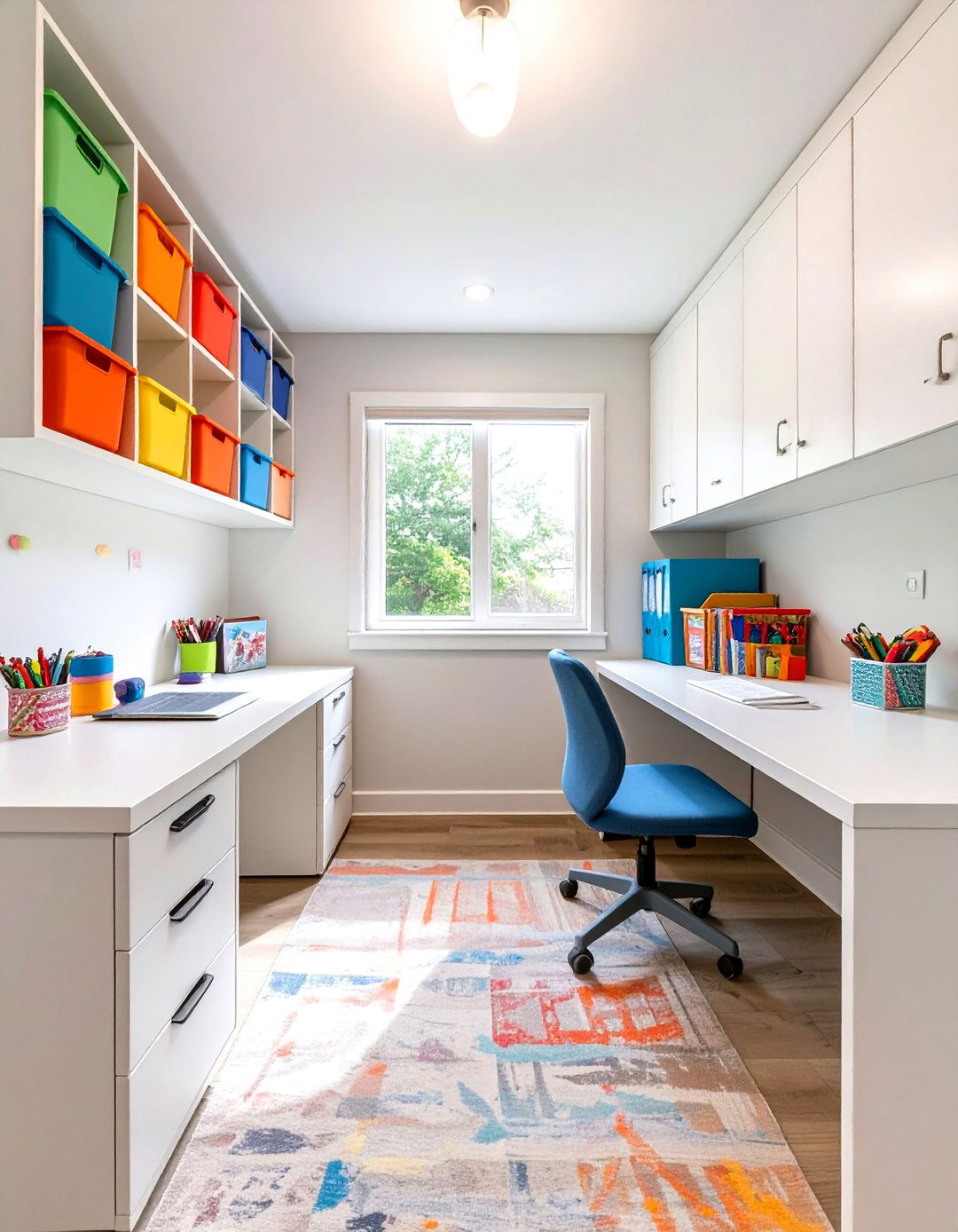The Family Friendly Shared Home Office - 30 home office organization ideas