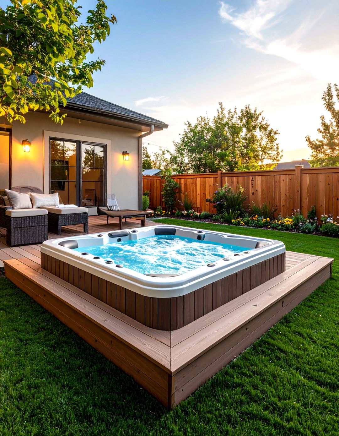 The Family Friendly Splash Zone - 30 backyard hot tub ideas