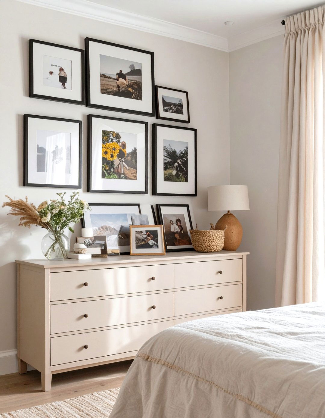 The Family Photo Bedroom Display - 30 master bedroom dresser decor ideas