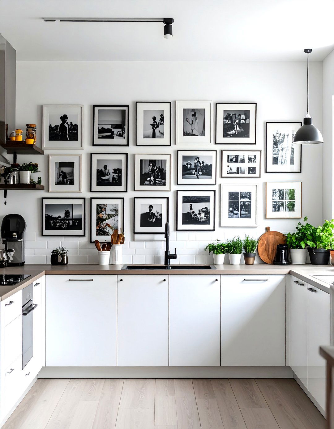 The Family Photo Gallery Kitchen Wall - 30 empty wall in kitchen ideas