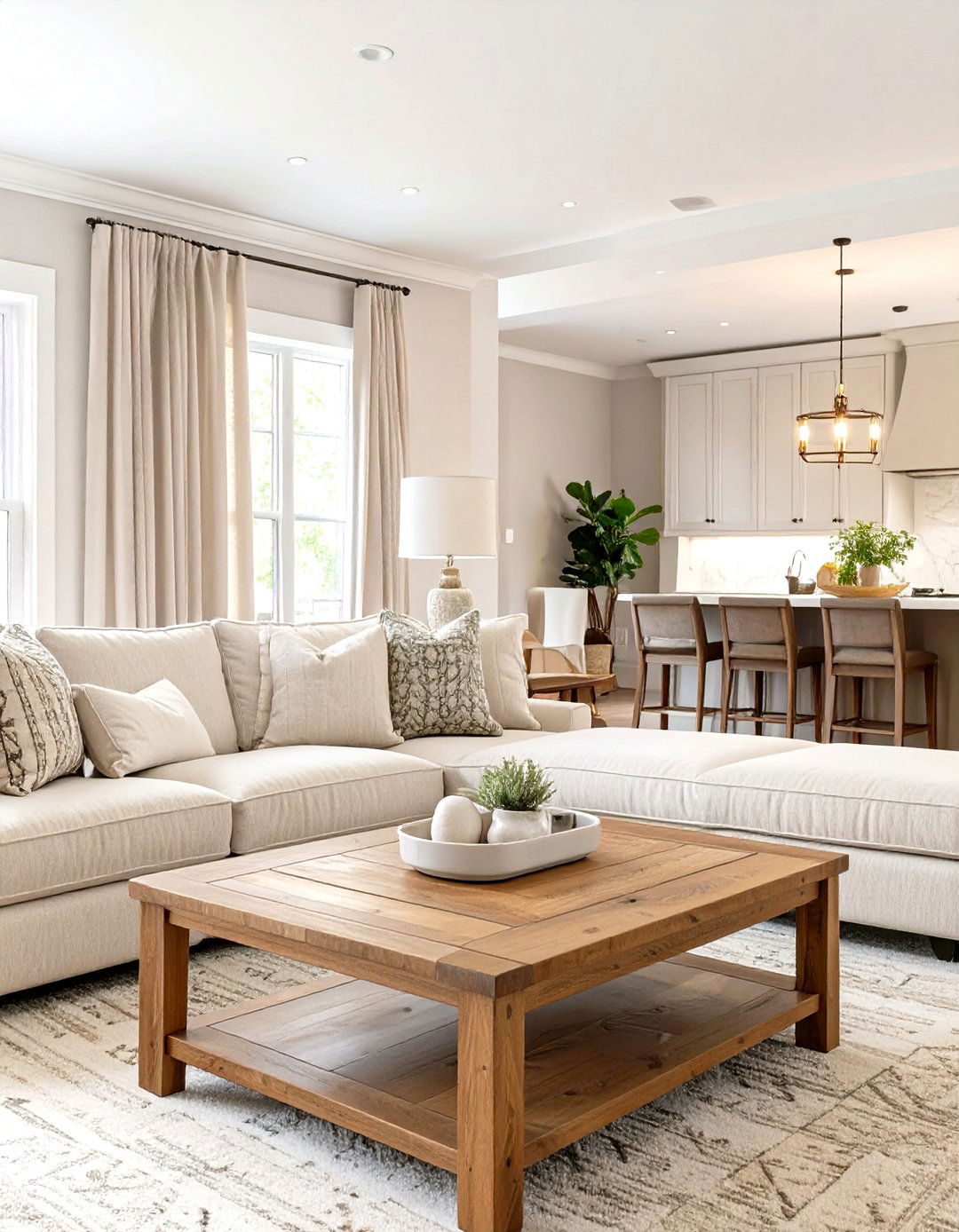 The Family Room with Performance Fabrics - 30 modern traditional interior design ideas