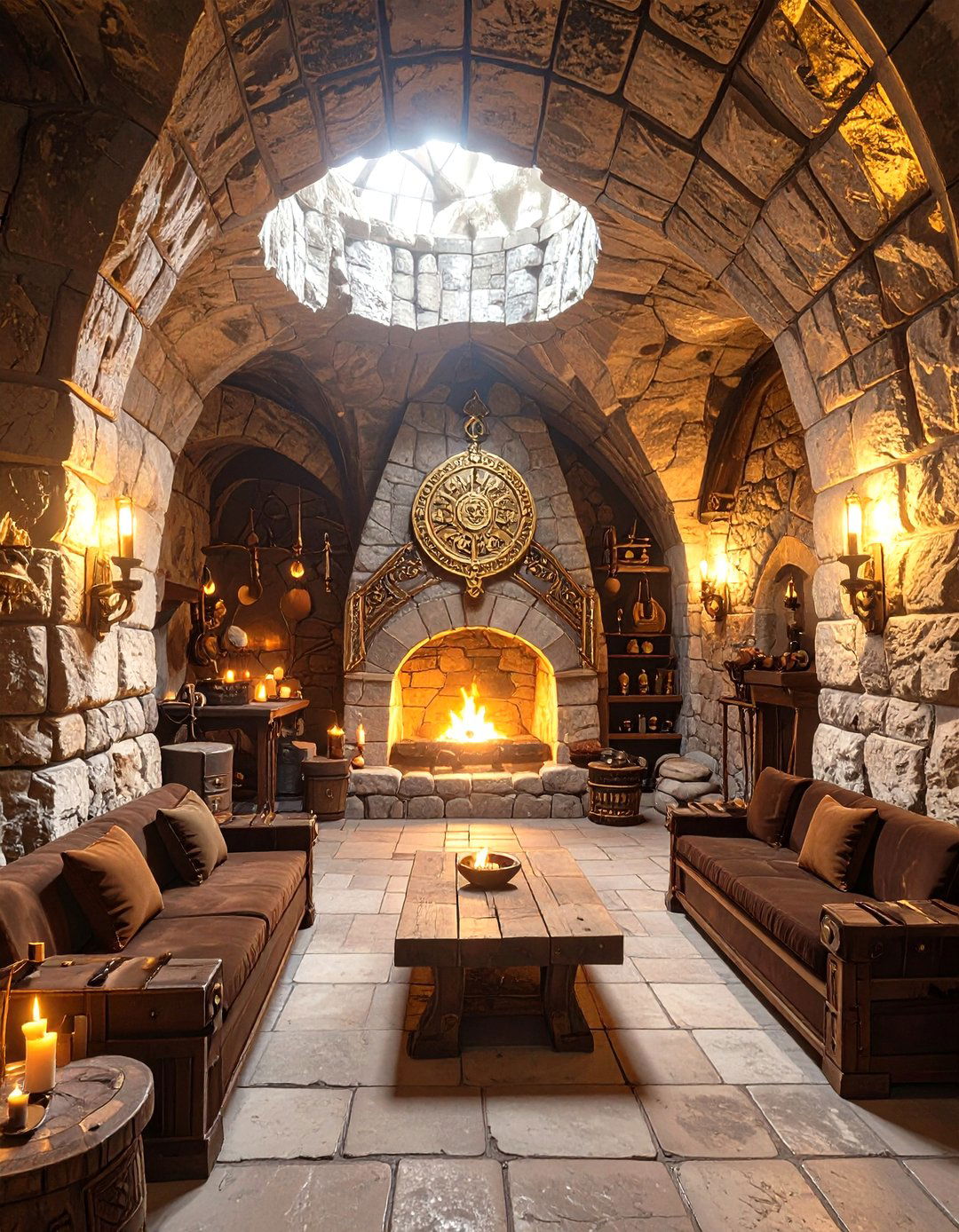 The Fantasy Dwarven Hall Carved from Stone - 30 home design game ideas