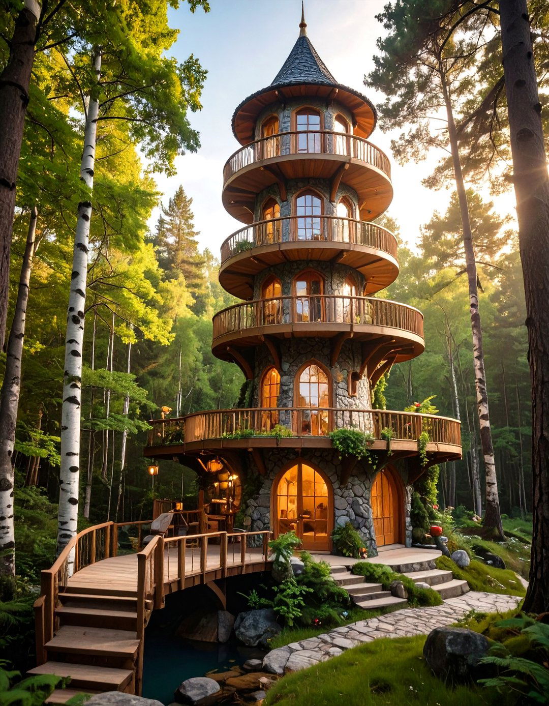 The Fantasy Elven Tower - 30 minecraft house design ideas