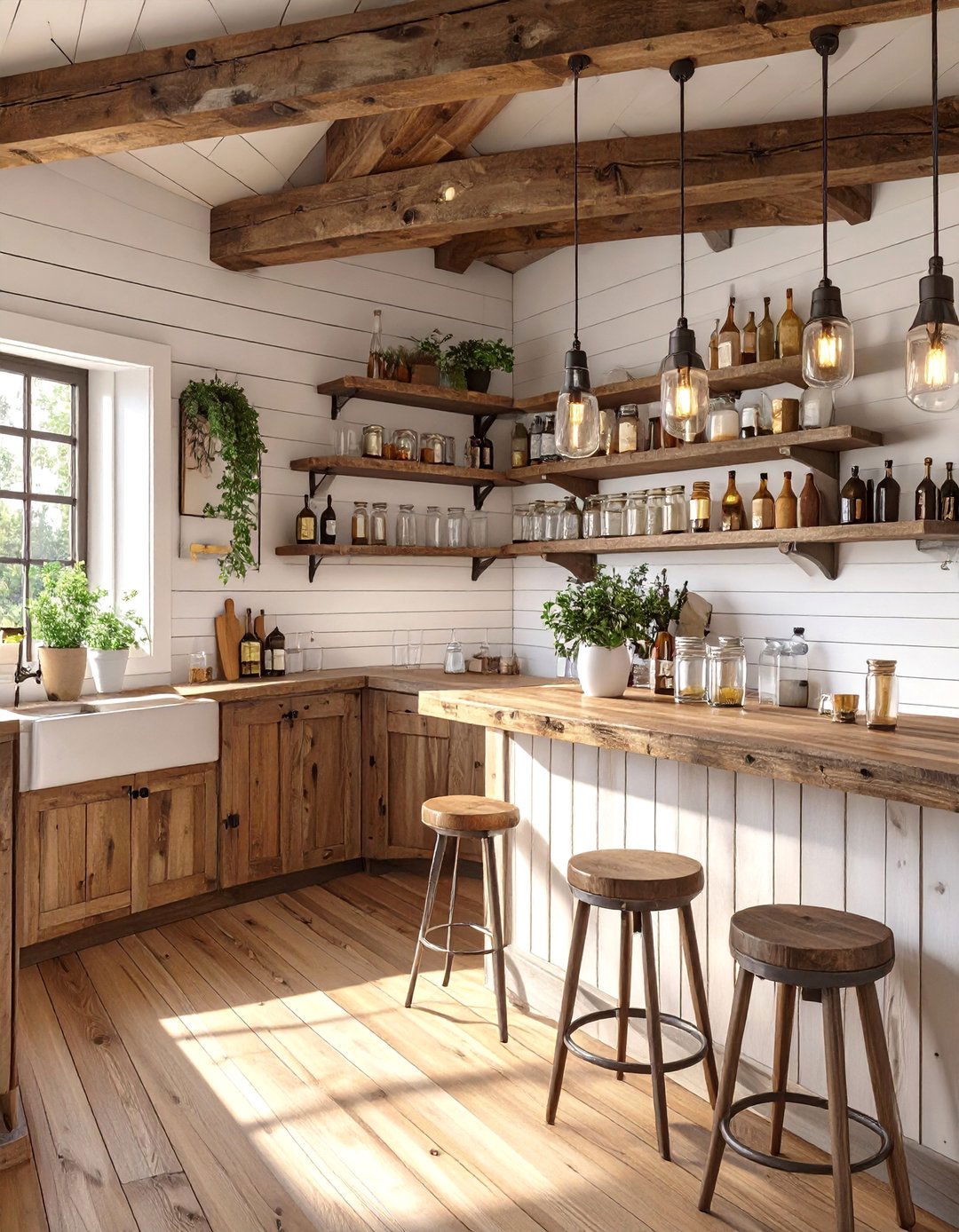 The Farmhouse Basement Bar Charm - 30 bar ideas for basement