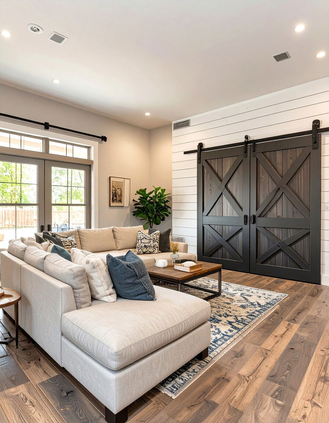 The Farmhouse Chic Family Room - 30 basement remodeling ideas