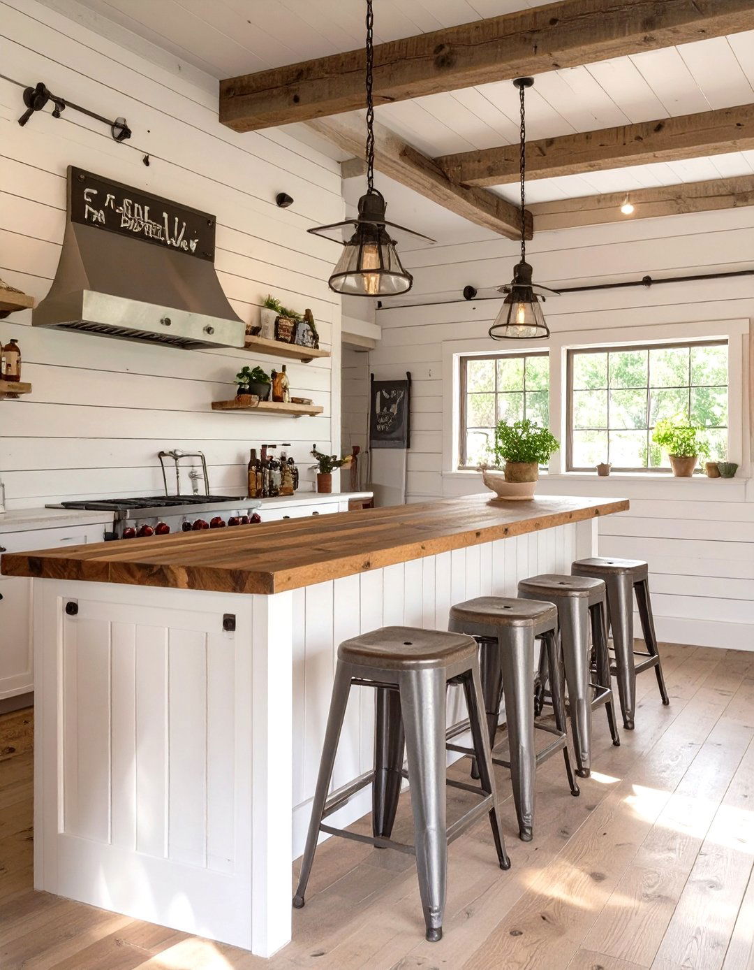 The Farmhouse Garage Bar - 30 man cave garage bar ideas