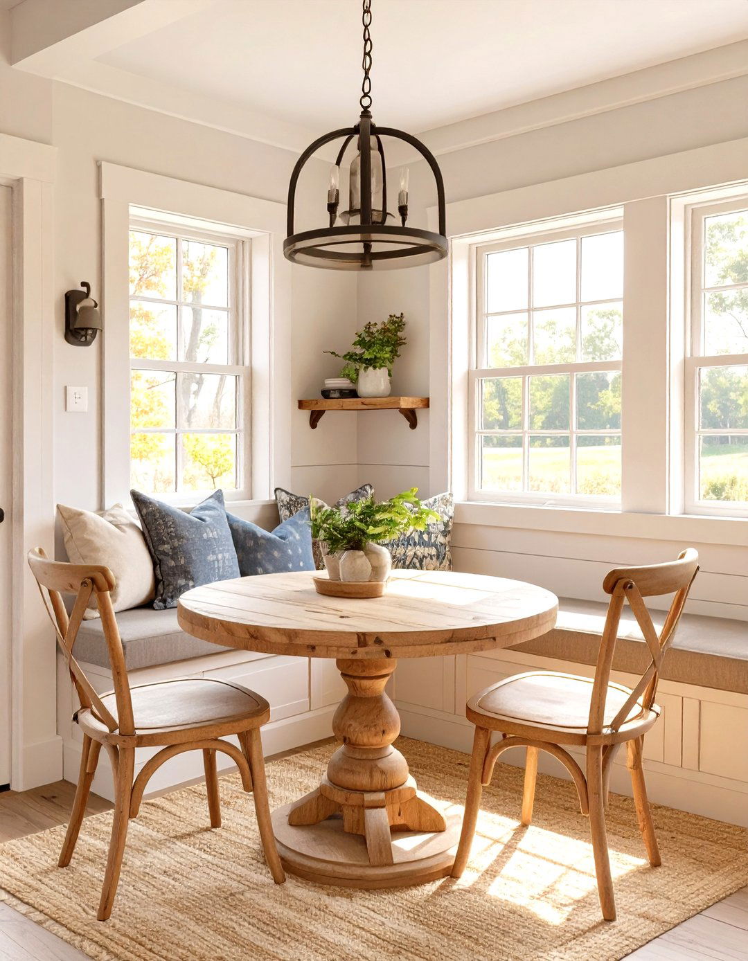 The Farmhouse Kitchen Breakfast Nook - 30 modern farmhouse kitchen ideas