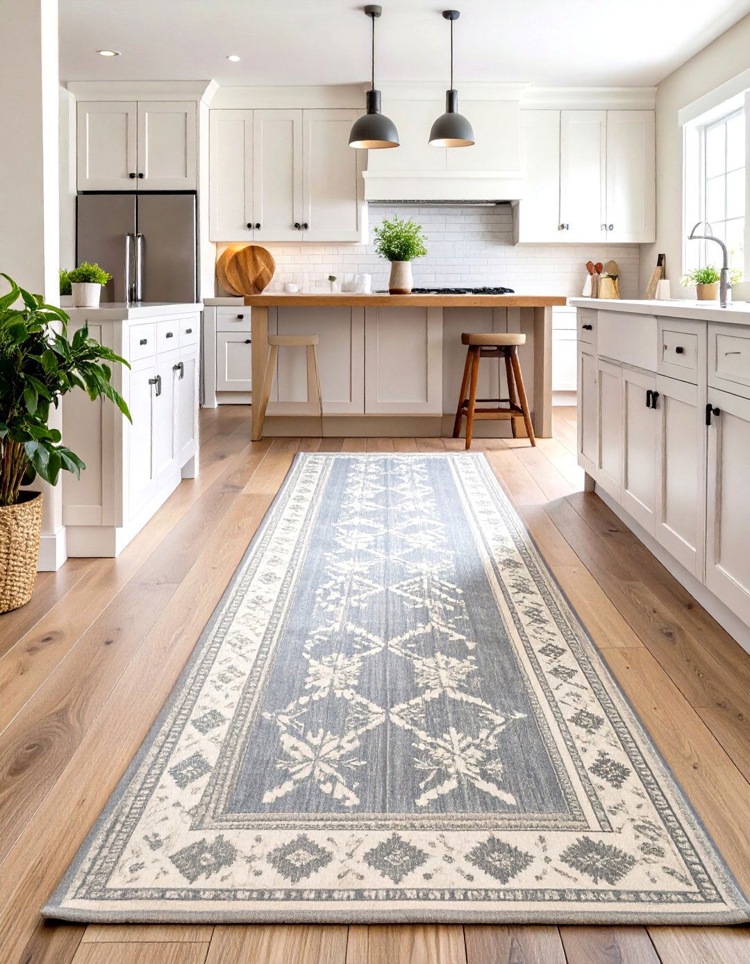 The Farmhouse Kitchen Runner - 30 kitchen rug ideas
