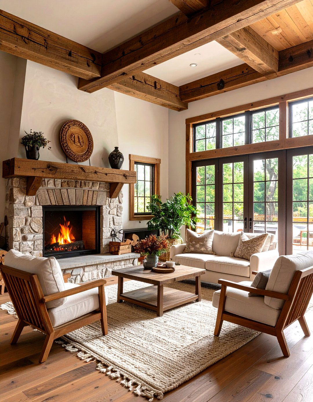 The Farmhouse Master Suite with a Fireplace - 30 farm house design ideas