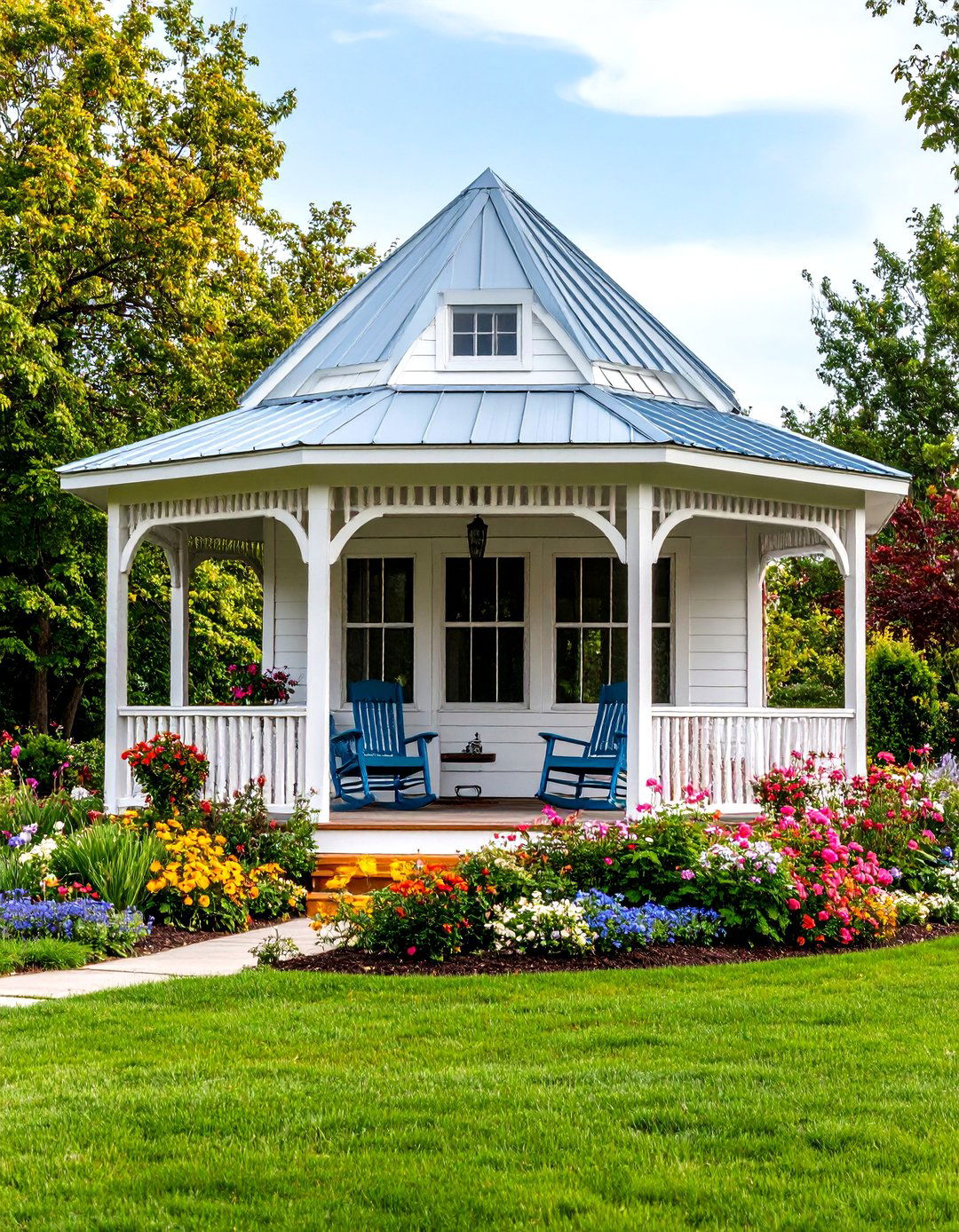 The Farmhouse Porch Gazebo - 30 backyard gazebo ideas
