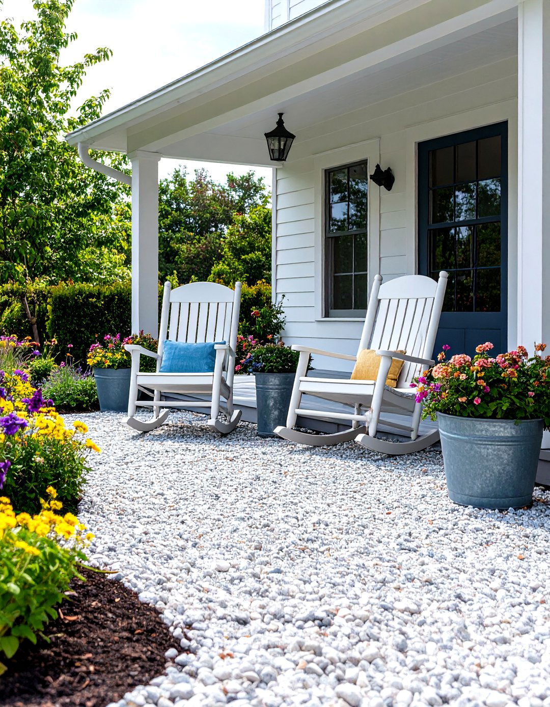 The Farmhouse Porch Gravel Patio Extension - 30 gravel patio ideas
