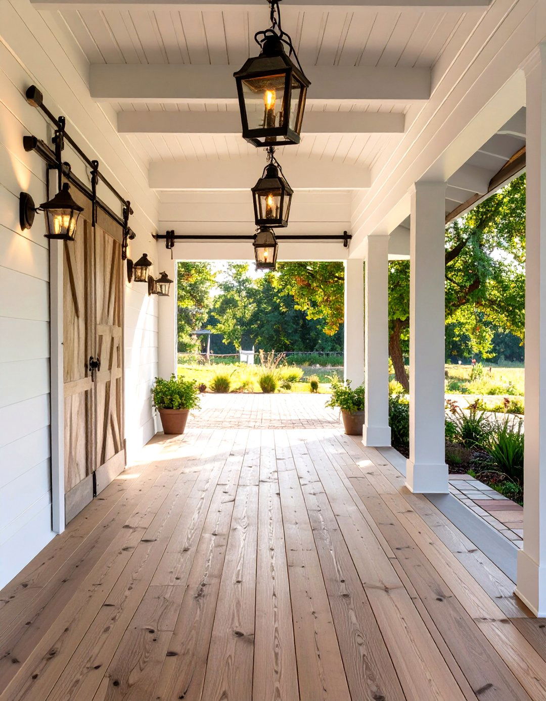 The Farmhouse Style Dogtrot - 30 enclosed breezeway ideas from garage to house