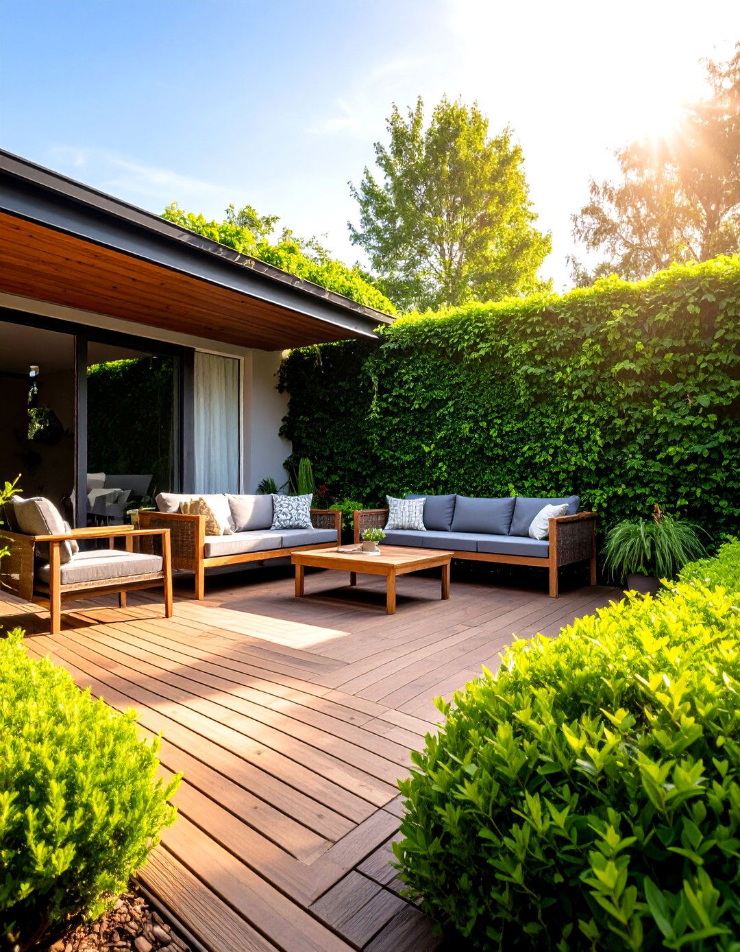 The Faux Ivy Hedge - 30 deck privacy wall ideas