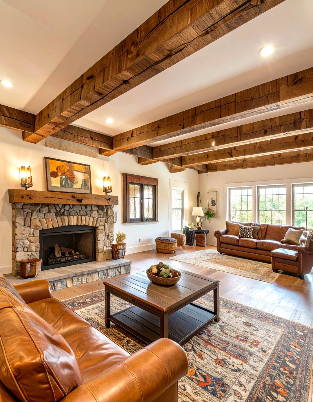 The Faux Wood Beam Ceiling - 30 cheap basement ceiling ideas