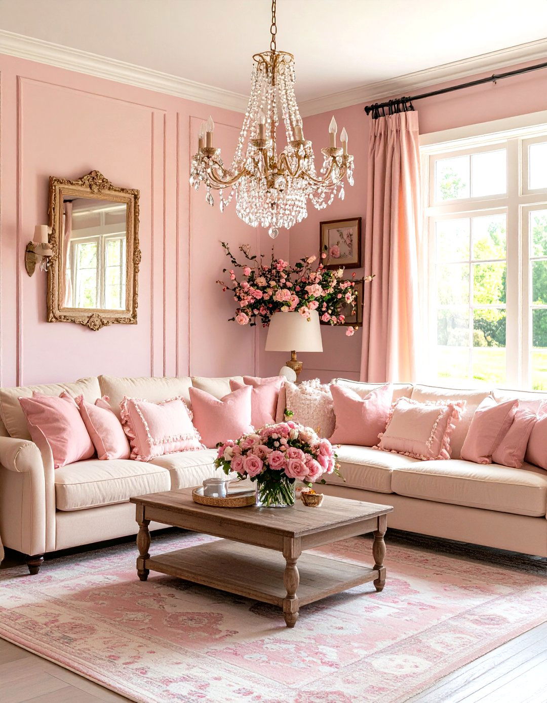 The Feminine Farmhouse Living Room - 30 farmhouse country living room ideas