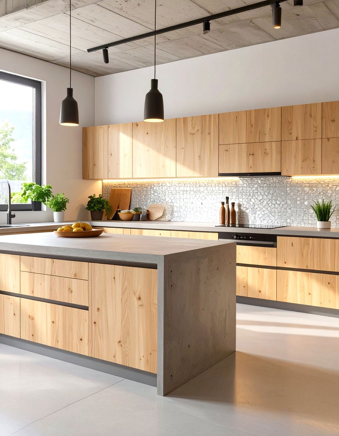 The Ferrock Concrete Countertop Kitchen - 30 interior design with sustainable materials ideas