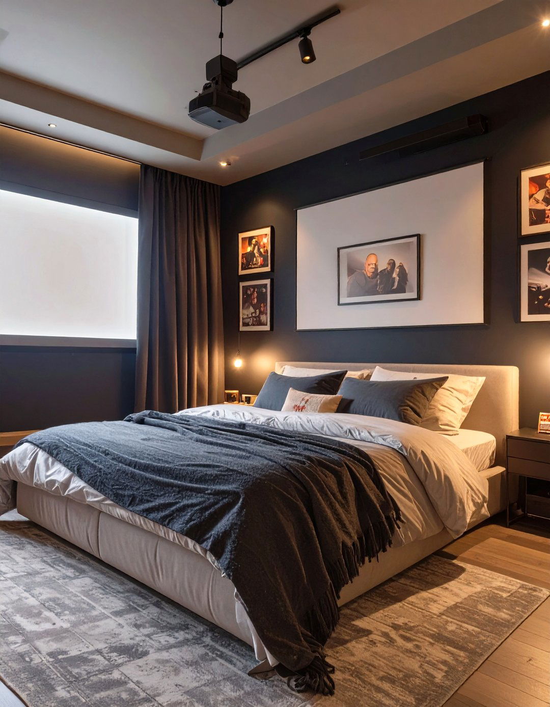 The Film Buffs Cinema Bedroom - 30 guys bedroom ideas