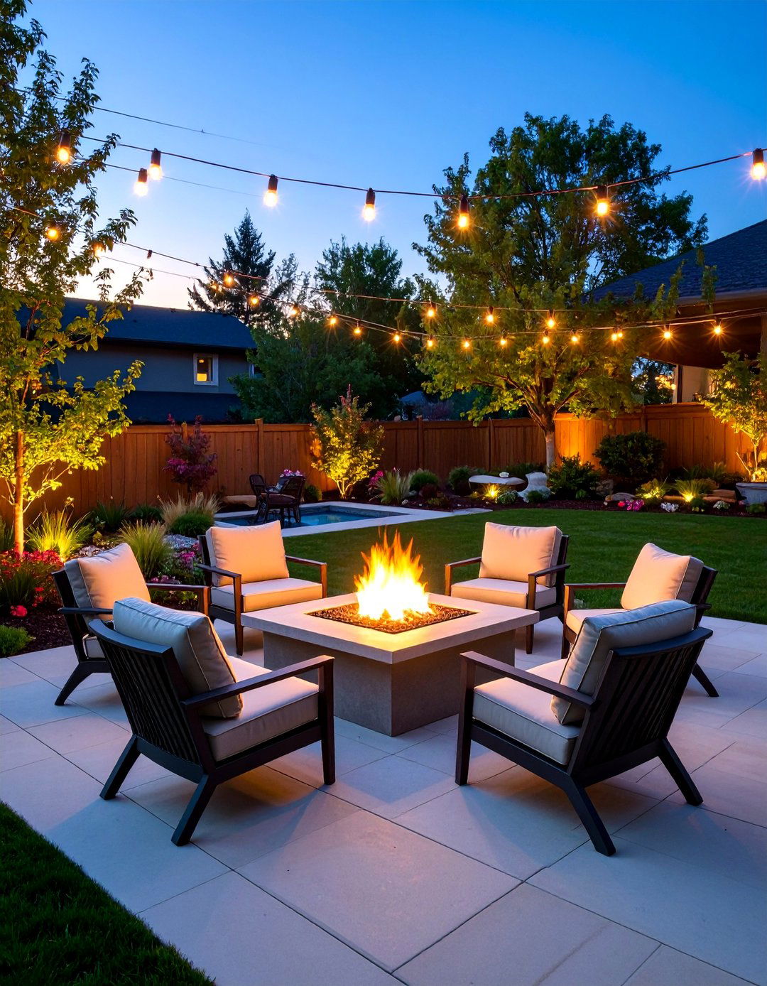 The Fire Pit Conversation Backyard - 30 backyard furniture ideas