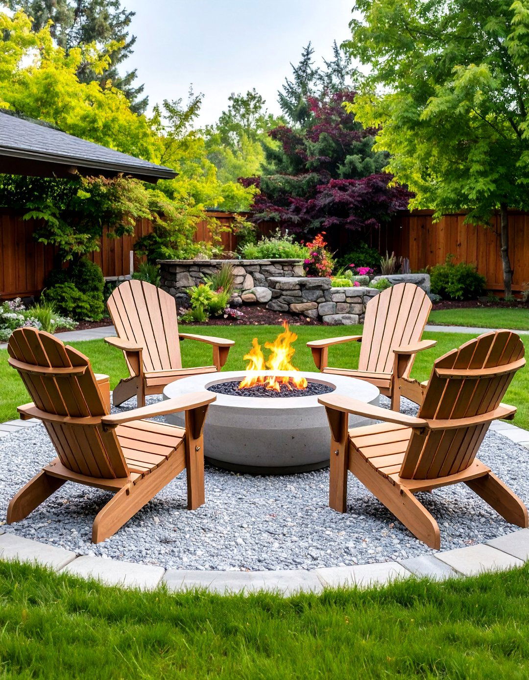 The Fire Pit Conversation Backyard - 30 backyard decorating ideas