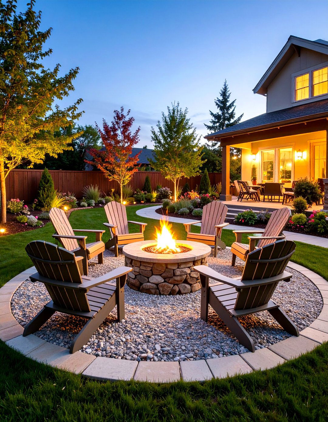 The Fire Pit Conversation Circle - 30 backyard layout ideas