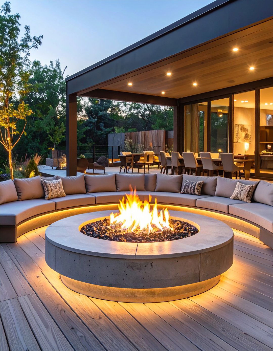 The Fire Pit Focus Deck - 30 modern deck ideas