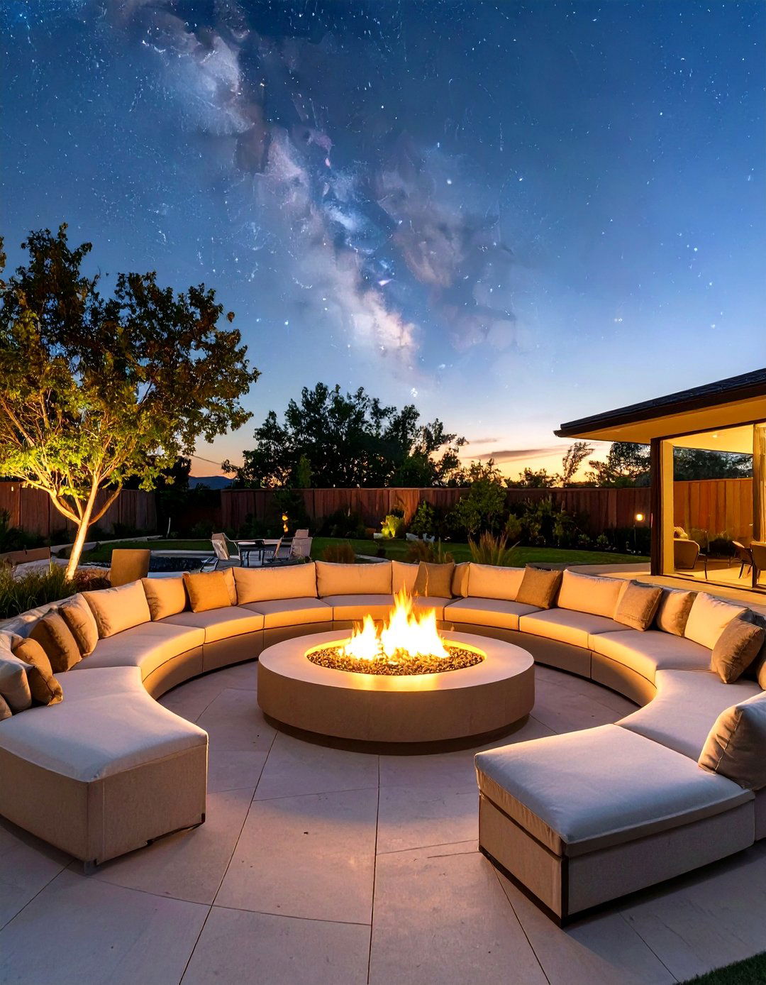 The Fire Pit Focused Patio - 30 modern patio ideas