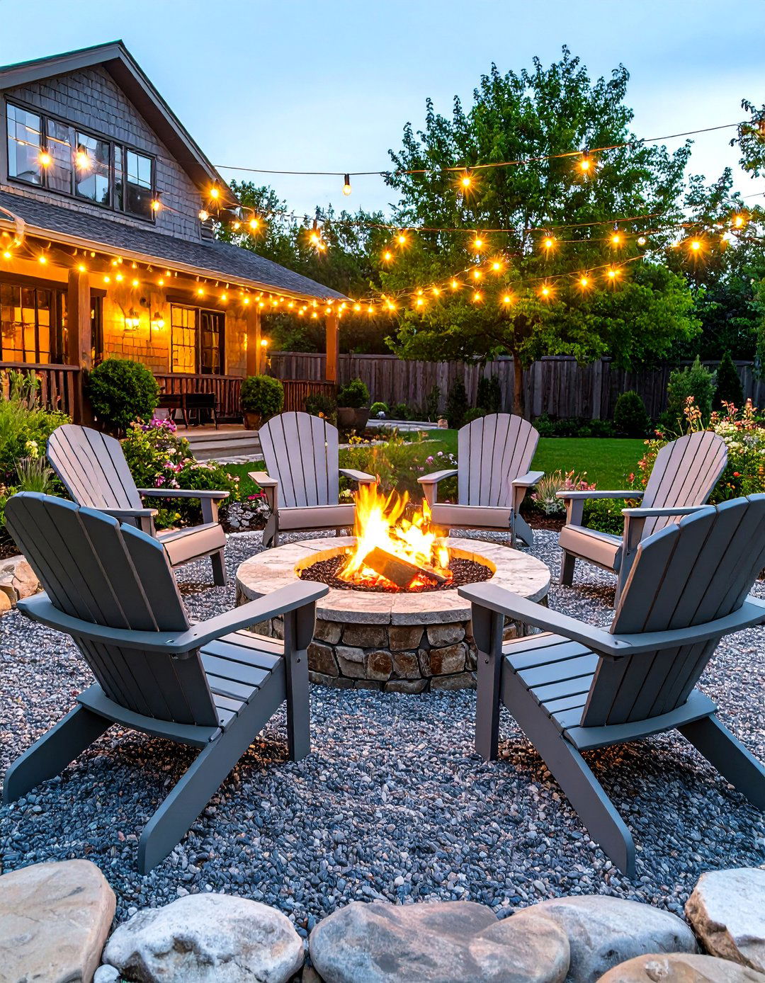The Fire Pit Gathering Circle - 30 landscape design plans ideas